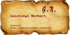 Gosztonyi Norbert névjegykártya